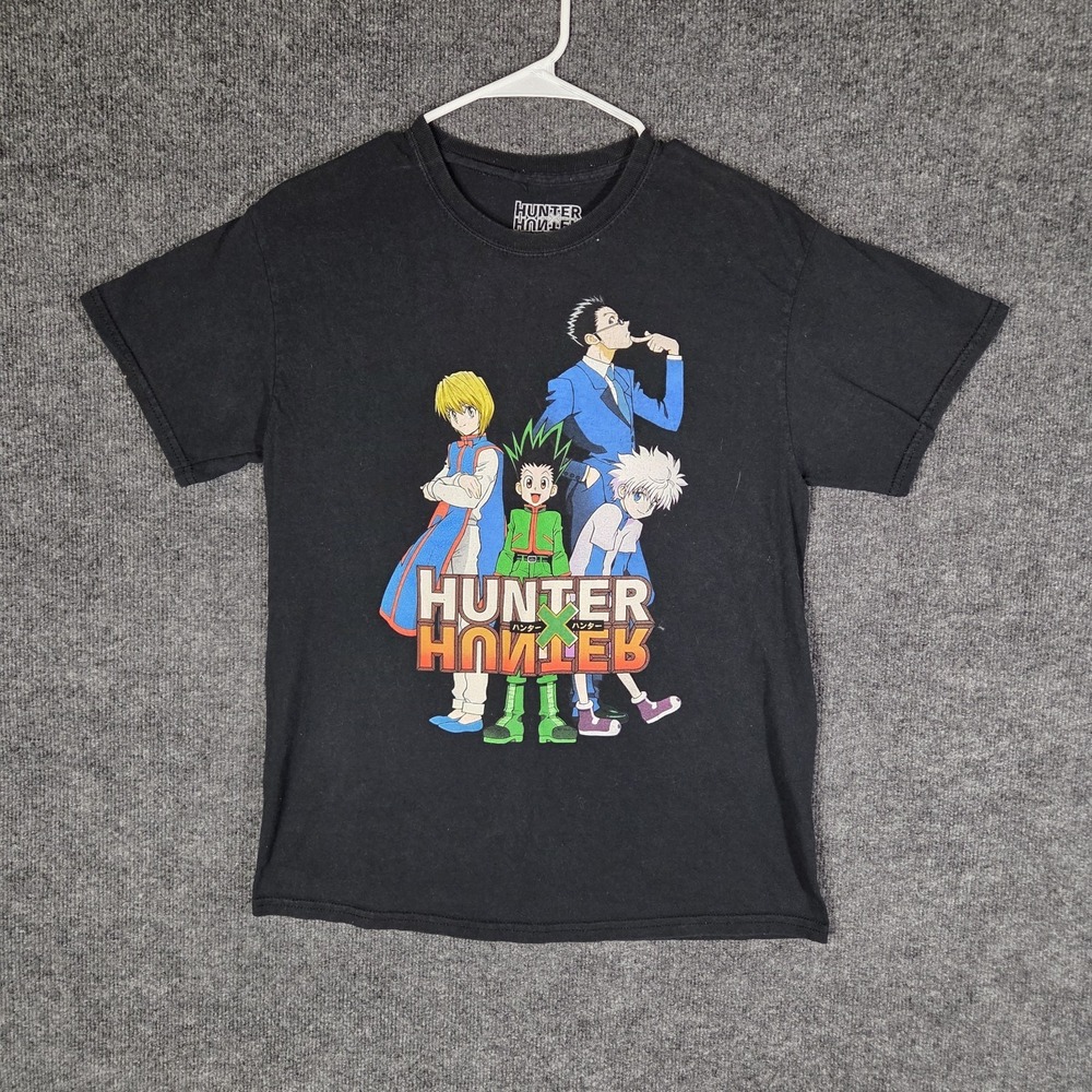 Hunter x Hunter Anime Graphic T-Shirt Mens Medium Black Gon Killua Viz Media Tee